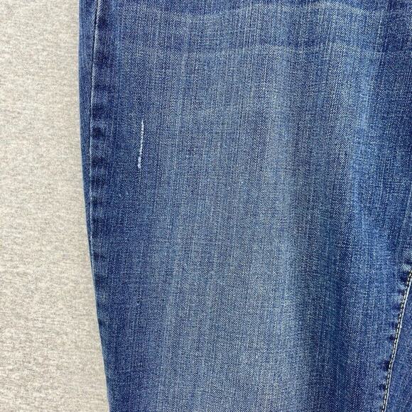 Levi 515 Jeans Womens 16 Medium Blue Denim Boot Cut Distressed 5 Pocket Stretch - Picture 7 of 16